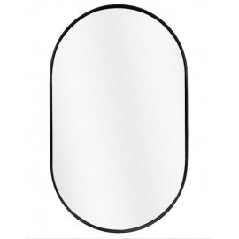 OT-65 Matt Black Frame Oval mirror 